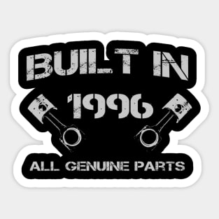 Built in 1996 Car fanatics 24th Birthday Gift idea Sticker